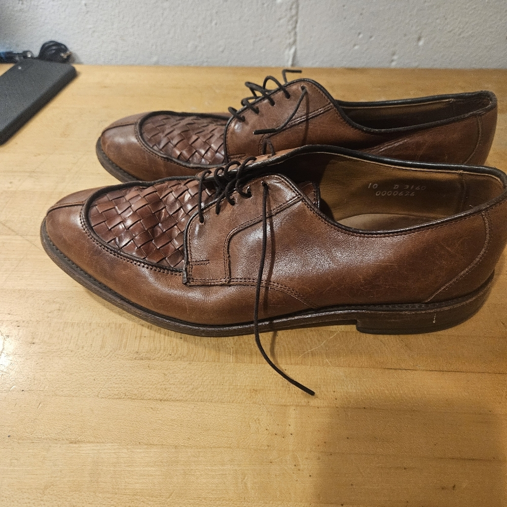 Allen Edmonds Made in USA Hersey Chili Split Moc Toe Lace Up Blucher Size 10 D - Picture 4 of 6